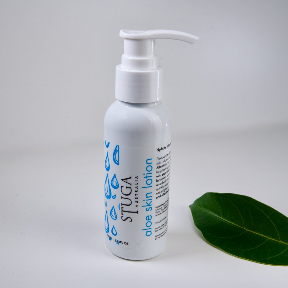 Image of Stuga's Aloe Skin Hydrating Moisturiser, an Australian handcrafted, lightweight, natural product for soothing and refreshing skin.