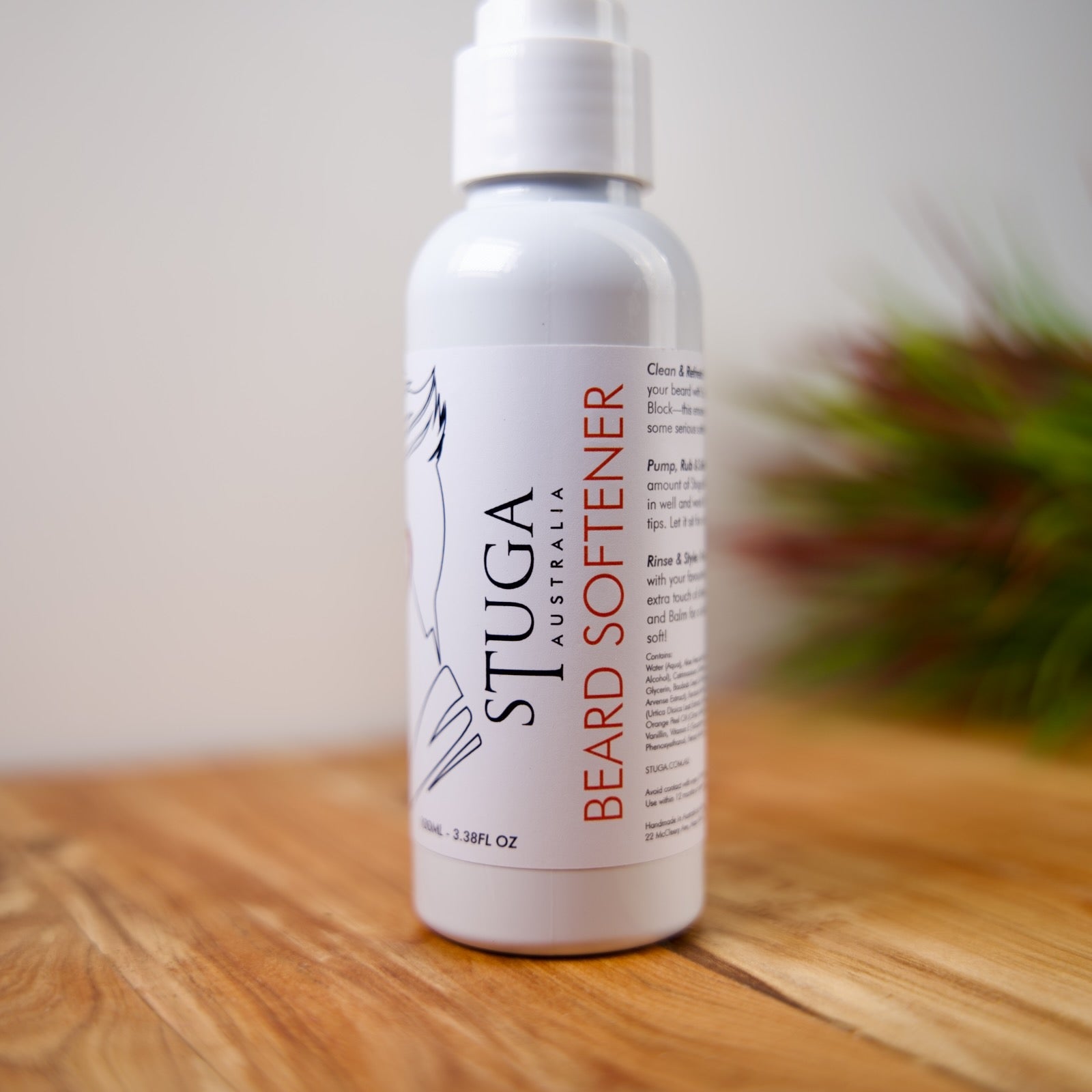Image of Stuga Beard Softener, a natural, handcrafted Australian product, designed to soften and smooth unruly beards.