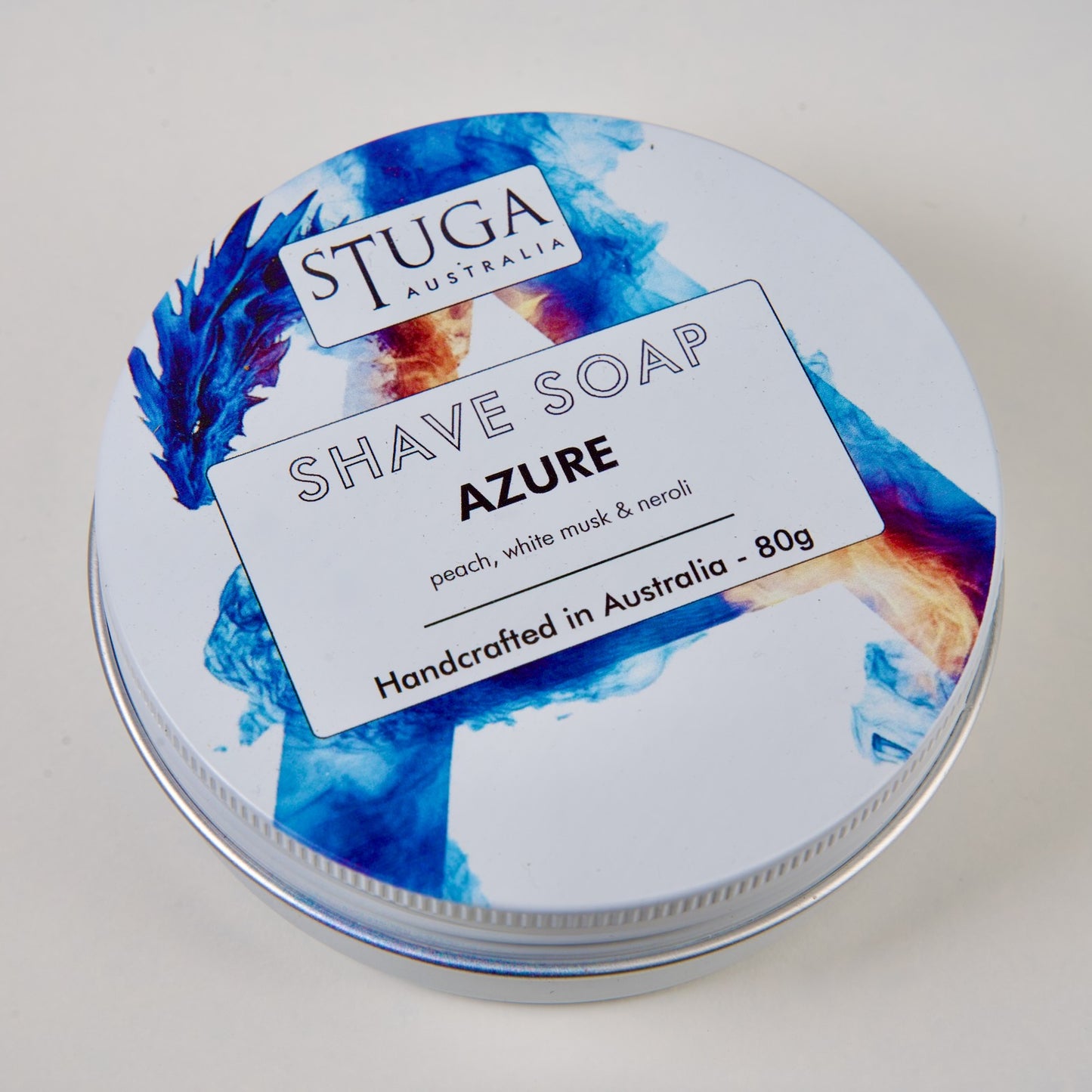 Handmade Stuga Artisan Shaving Soap Refill, Coconut & Castor Oil, showcasing natural, sustainable craftsmanship from Australia.