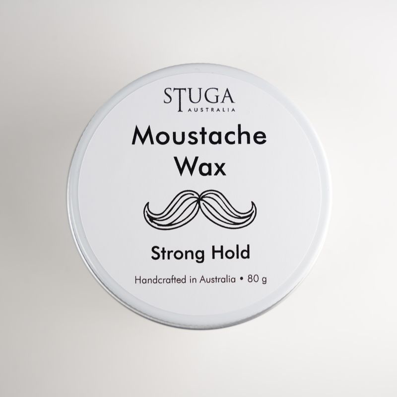 Stuga Australia moustache wax with strong hold, handcrafted, 80 grams, for styling facial hair