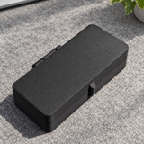 Stuga magnetic safety razor travel case closed, matte charcoal hard case