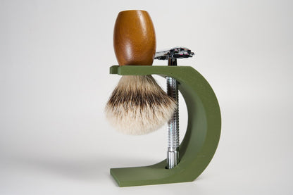 The Wave XL – Shaving Stand for Brush, Razor and Lather Bowl